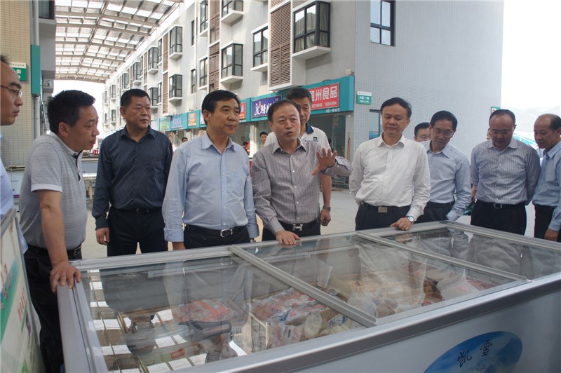 重庆市政协主席徐敬业、九龙坡区委书记丁洪一行莅临中国西部农产品冷链物流中心进行项目调研